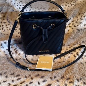 Michael Kors Black Quilted Crossbody Bag